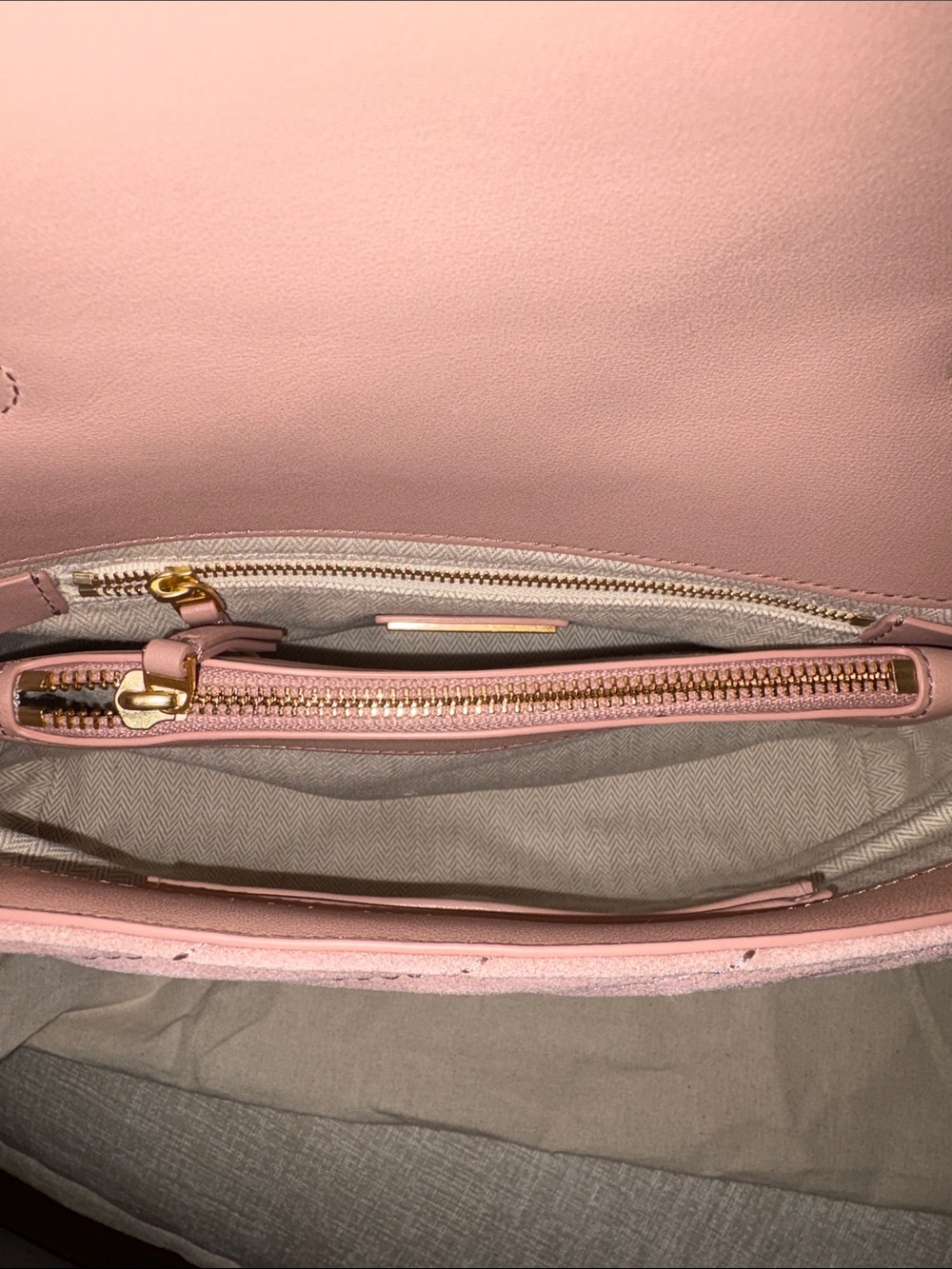 Tory Burch Blush Quilted Suede Chain Crossbody - Picture 4 of 8